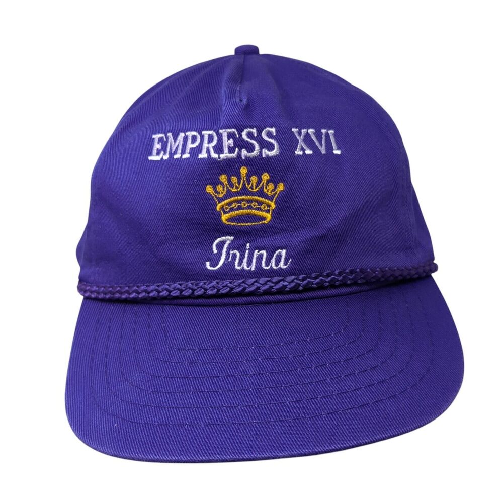 Empress XVI Irina Snapback Rope Hat Purple One Size Adjustable KC